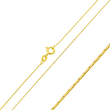 Load image into Gallery viewer, Sterling Silver Gold Plated Cardono 0.6mm Chain with Spring Clasp Closure