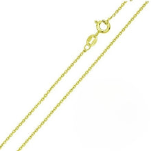 Load image into Gallery viewer, Pack of 6 Italian Sterling Silver Gold Plated Diamond Cut Anchor Chain 035-1.35 MM with Spring Clasp Closure