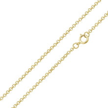 Load image into Gallery viewer, Italian Sterling Silver Gold Plated Rolo Chain 020-1.4 MM with Spring Clasp Closure, Length 16"