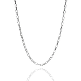 Sterling Silver Forzatina Dapped Diamond Cut 4 Sided 100 Chain
