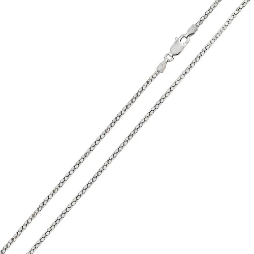 Italian Sterling Silver Rhodium Plated Diamond Cut Flat Multi Disc Coreana Chain 014-1.4 MM with Lobster Clasp Closure