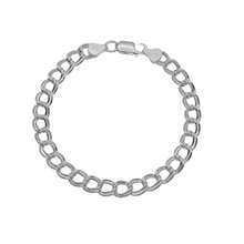 Load image into Gallery viewer, Sterling Silver Chino Links Double Wire 100 Bracelet