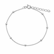 Load image into Gallery viewer, Sterling Silver Basic Non Plated Beaded Box 015 Bracelet Or Chain