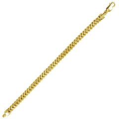 Sterling Silver Gold Plated Franco Chain Or Bracelet