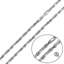 Load image into Gallery viewer, Sterling Silver 4.6mm Figarope Milano Chain Or Bracelet