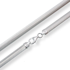 Sterling Silver Flat Snake 640 Flexible Chain