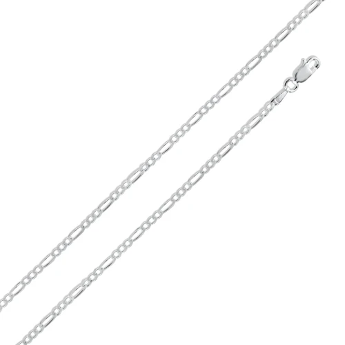 Sterling Silver Super Flat Figaro 060-2.1mm Chain