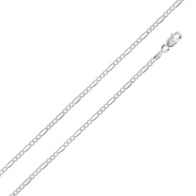 Sterling Silver Super Flat Figaro 2.1mm-060 Chain