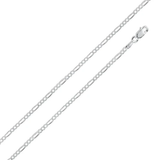 Sterling Silver Super Flat Figaro 2.1mm-060 Chain