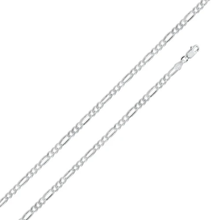 Load image into Gallery viewer, Sterling Silver Super Flat Figaro 4mm-100 Chain