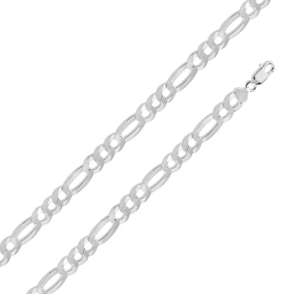 Sterling Silver Figaro 250-10mm Chain