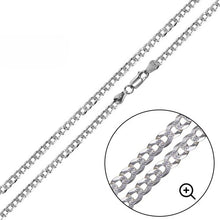 Load image into Gallery viewer, Sterling Silver Diamond Cut Curb 2.8mm-080 Chain with Lobster Clasp Closure