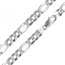 Load image into Gallery viewer, Sterling Silver Diamond Cut Figaro 350 Bracelet