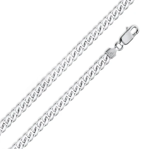 Sterling Silver Light Weight Miami Cuban Diamond Cut 180-6.9mm Chain