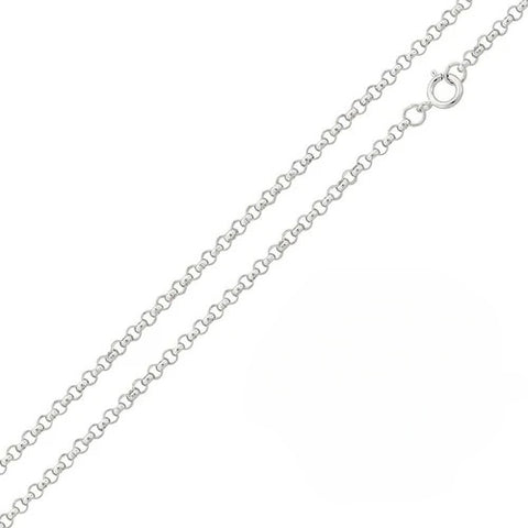 Pack of 6 Sterling Silver High Polished Round Rolo 1.5mm-020 Chain