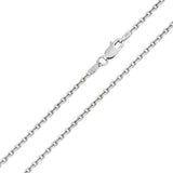 Sterling Silver Diamond Cut Cable Rolo 1.7mm-050 Chains, Length 16