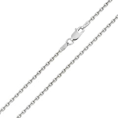 Sterling Silver Diamond Cut Cable Rolo 1.7mm-050 Chains, Length 16