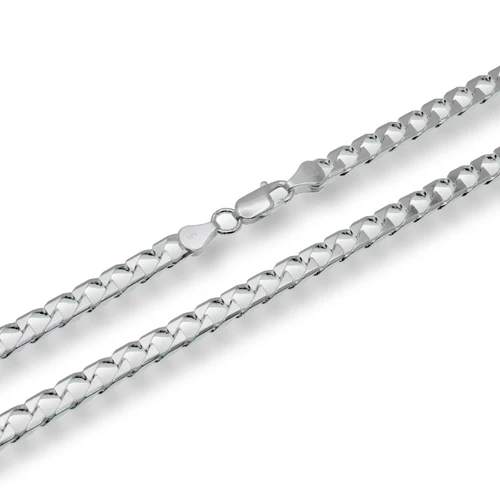 Sterling Silver Square Curb Diamond Cut Ten Sided 180 Chain Or Bracelet