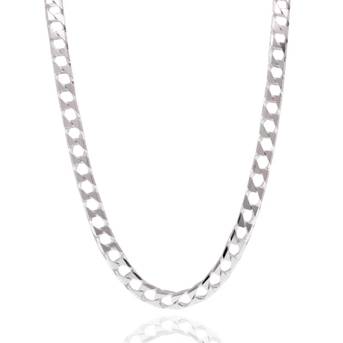 Sterling Silver Square Curb Diamond Cut Ten Sided 200 Chain Or Bracelet