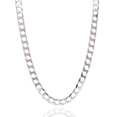 Sterling Silver Square Curb Diamond Cut Ten Sided 200 Chain Or Bracelet