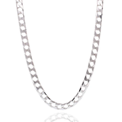 Sterling Silver Square Curb Diamond Cut Ten Sided 200 Chain Or Bracelet