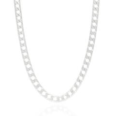 Sterling Silver Square Curb Diamond Cut Ten Sided 250 Chain Or Bracelet