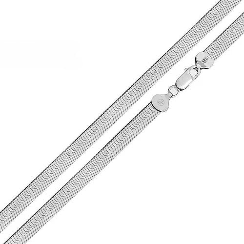 Sterling Silver Herringbone 060-5.5mm Chain with Lobster Clasp Closure
