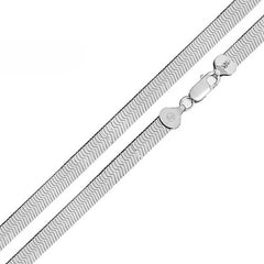 Sterling Silver High Polished Herring Bone 080-6.8mm Chain