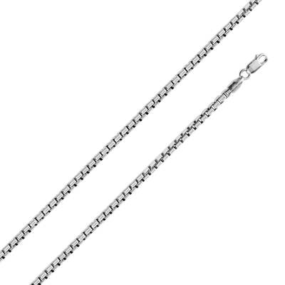 Sterling Silver Box 035-1.8mm chain with Lobster Clasp Closure, Length 16