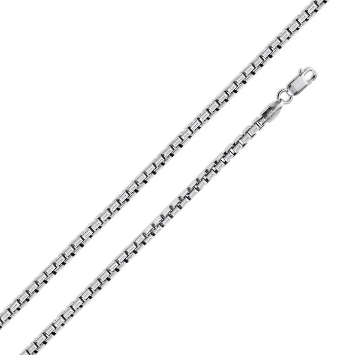 Sterling Silver Basic Non-Plated 3.3mm Round Box Chain