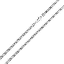 Load image into Gallery viewer, Italian Sterling Silver Rhodium Plated Round Franco Chain 3.2 MM with Lobster Clasp Closure