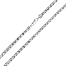 Load image into Gallery viewer, Italian Sterling Silver Rhodium Plated Round Franco Chain 3.9 MM with Lobster Clasp Closure