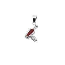 Load image into Gallery viewer, Sterling Silver Rhodium Plated Bottled Wine Charm