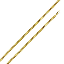 Load image into Gallery viewer, Italian Sterling Silver Gold Plated Franco Chain 4.7 MM with Lobster Clasp Closure