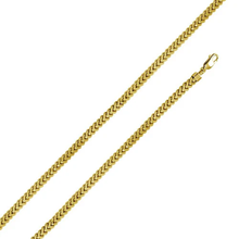 Load image into Gallery viewer, Italian Sterling Silver Gold Plated Franco Chain 5.2 MM with Lobster Clasp Closure