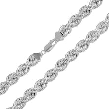 Load image into Gallery viewer, Sterling Silver Hollow 9.5mm Rope Chains