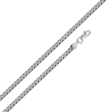 Load image into Gallery viewer, Sterling Silver Rhodium Plated Hollow Round Franco Chain