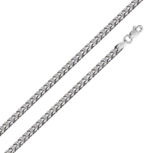 Load image into Gallery viewer, Sterling Silver Rhodium Plated Hollow Round Franco Chain