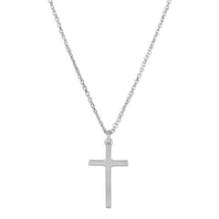 Sterling Silver Gold Plated Cross Pendant With Chain