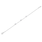 Sterling Silver Rhodium Plated Multi Oval Opal Adjustable Bracelet