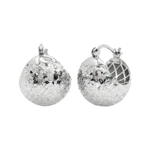 Load image into Gallery viewer, Sterling Silver Rhodium Plated Dome Latch Lock Earrings