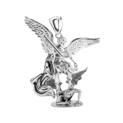 Sterling Silver Saint Michael Archangel Small Pendant