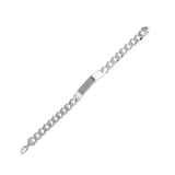Sterling Silver Engravable ID Super Flat Curb 120 Bracelet
