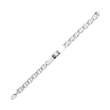 Load image into Gallery viewer, Sterling Silver Engravable ID Flat Marina 150 Bracelet