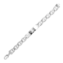 Load image into Gallery viewer, Sterling Silver Engravable ID Flat Marina 350 Bracelet