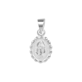 Sterling Silver High Polished Diamond Cut Guadalupe Pendant