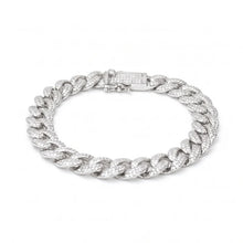 Load image into Gallery viewer, Sterling Silver Rhodium Plated Lab Grown Diamond Miami Cuban Bracelet