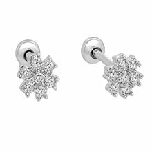 Load image into Gallery viewer, Sterling Silver Rhodium Plated Lab Grown Diamonds Nova Stud Earrings