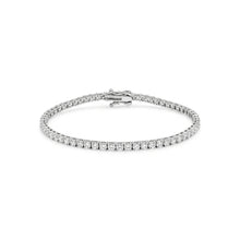 Load image into Gallery viewer, Sterling Silver Rhodium Plated Moissanite Tennis Bracelet