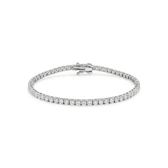 Sterling Silver Rhodium Plated Moissanite Tennis Bracelet
